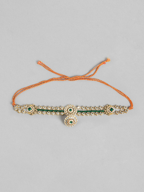 Anouk Gold-Plated Kundan-Studded Borla Matha Patti - Image 3