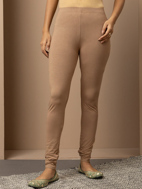 Lakshita Mid Rise Plain Churidar-Length Leggings