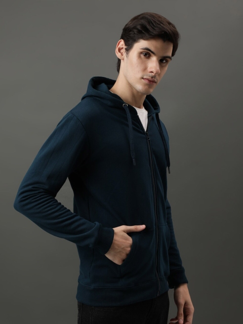 ADRO Long Sleeves Cotton Hood Front-Open Sweatshirt - Image 3