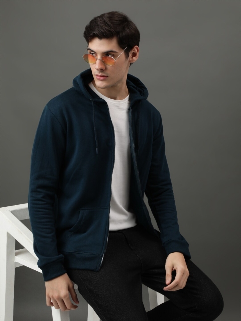 ADRO Long Sleeves Cotton Hood Front-Open Sweatshirt - Image 7