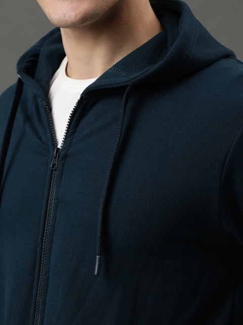 ADRO Long Sleeves Cotton Hood Front-Open Sweatshirt - Image 2