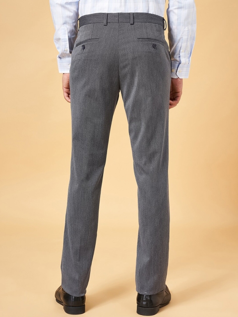 Peregrine by Pantaloons Men Checked Slim Fit Formal Trousers - Image 4