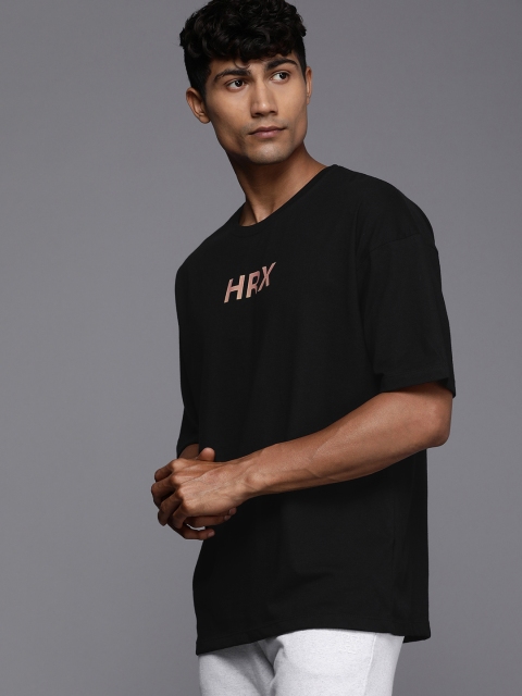 HRX by Hrithik Roshan Men Typography Printed Pure Cotton T-shirt - Image 4