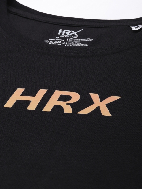 HRX by Hrithik Roshan Men Typography Printed Pure Cotton T-shirt - Image 2
