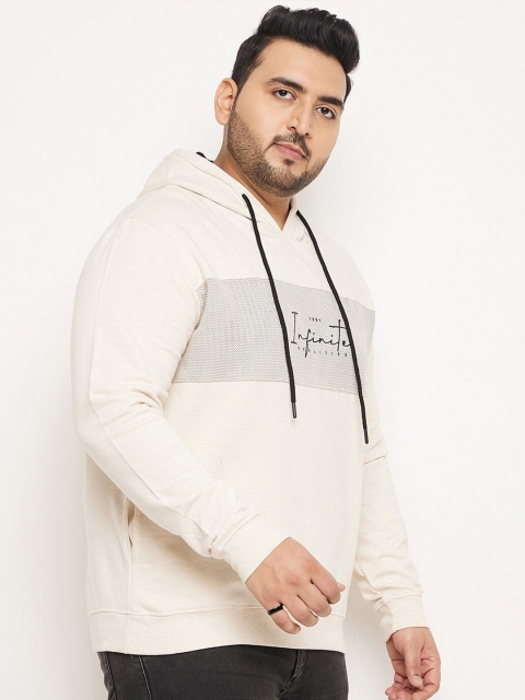 AUSTIVO Plus Size Typography Printed Hooded Fleece Pullover - Image 3