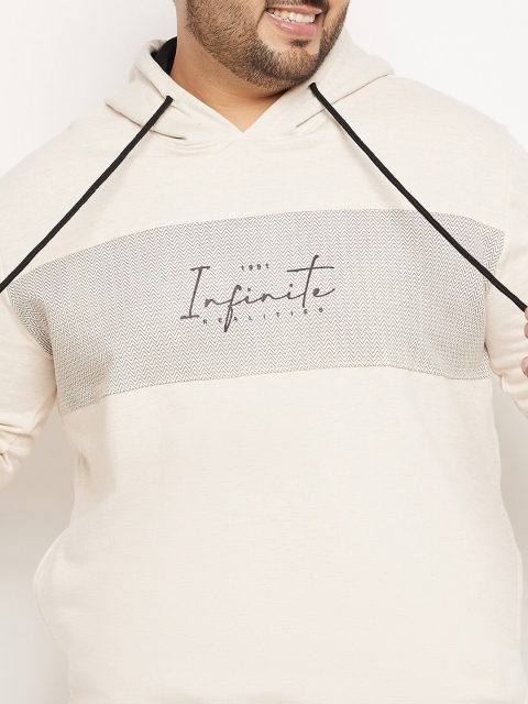 AUSTIVO Plus Size Typography Printed Hooded Fleece Pullover - Image 2