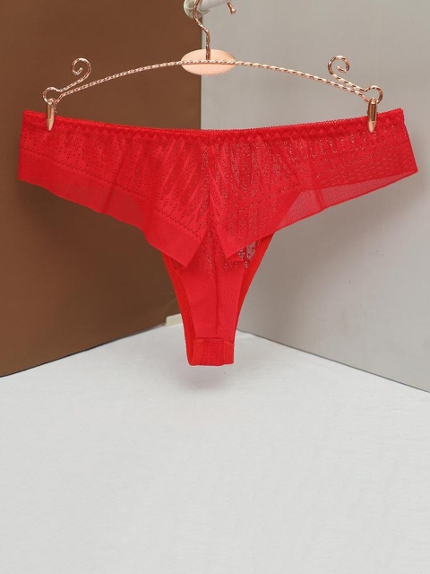 LULU & SKY Self-Design Mid-Rise Lace Thong Brief - Image 2