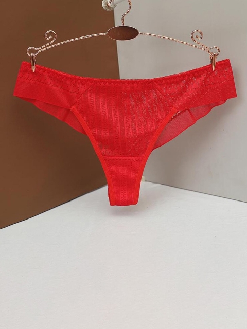 LULU & SKY Self-Design Mid-Rise Lace Thong Brief - Image 4