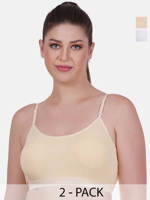 Reveira Pack Of 2 Plus Size Lightly Padded Dry Fit Workout Bra With All Day Comfort