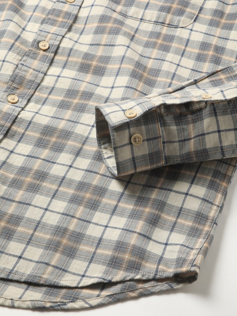 THE BEAR HOUSE Checked Slim Fit Pure Cotton Shirt - Image 7