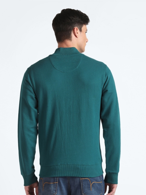 Flying Machine Mock Collar Pure Cotton Front-Open Sweatshirt - Image 4