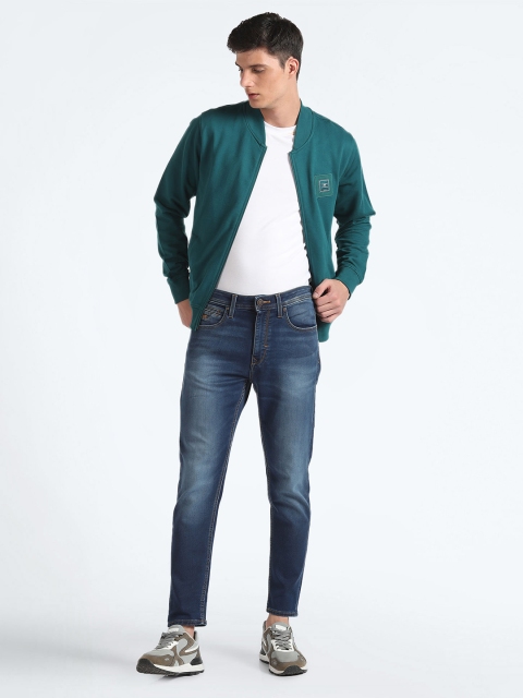 Flying Machine Mock Collar Pure Cotton Front-Open Sweatshirt - Image 5