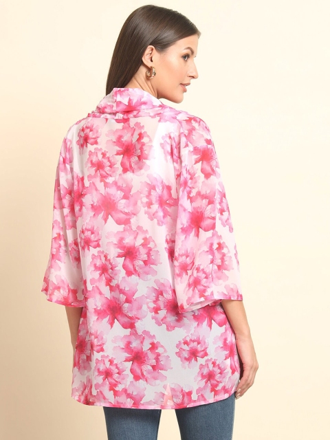 Trend Arrest Floral Printed Open Front Shrug - Image 4