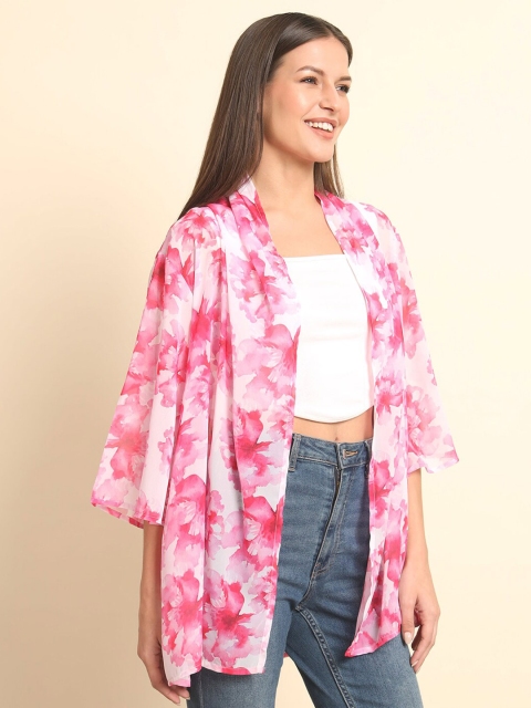 Trend Arrest Floral Printed Open Front Shrug - Image 3