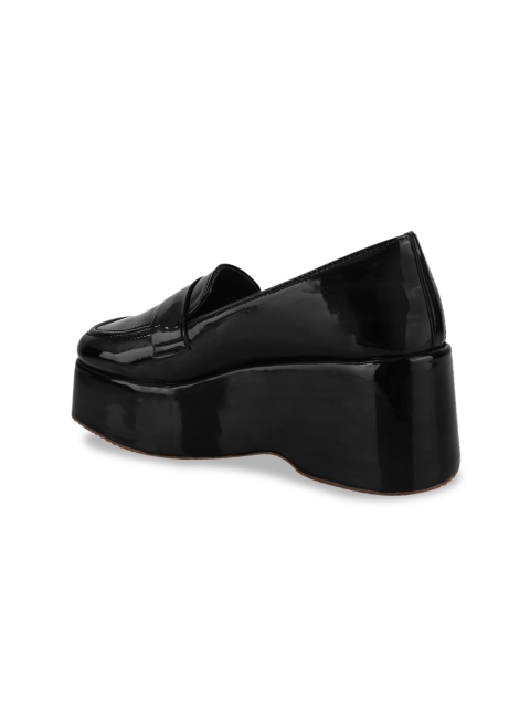 Shoetopia Square Toe Buckle Detail Flatform Pumps - Image 3