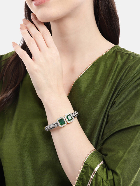 Anouk Women American Diamond Gold-Plated Bangle-Style Bracelet