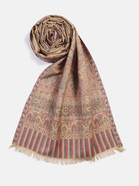 SHINGORA Metallic Jacquard Wool Muffler - Image 2