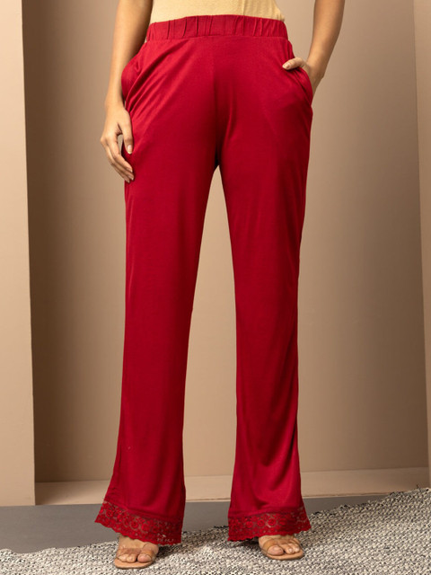 Lakshita Lace Detail Straight Fit Ethnic Palazzos