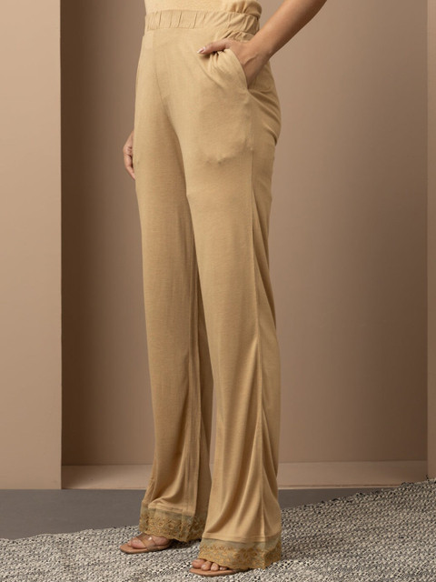 Lakshita Lace Detail Straight Fit Ethnic Palazzos - Image 3