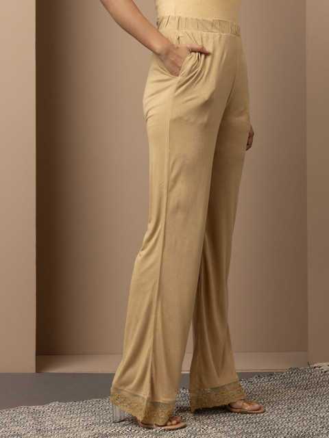 Lakshita Lace Detail Straight Fit Ethnic Palazzos - Image 2