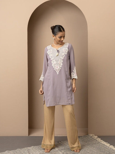 Lakshita Lace Detail Straight Fit Ethnic Palazzos - Image 5