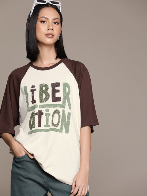 The Roadster Lifestyle Co. Printed Oversized T-shirt