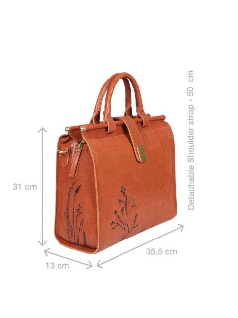 Hidesign Leather Laptop Bag With Cut Work - Image 6