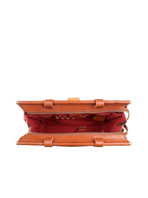 Hidesign Leather Laptop Bag With Cut Work - Image 4