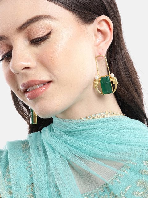 Anouk Gold-Plated Contemporary Drop Earrings