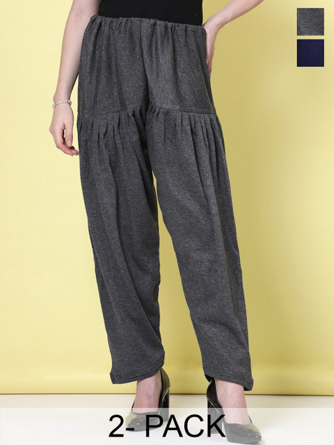 Clora Creation Pack Of 2 Woollen Loose-Fit Salwar