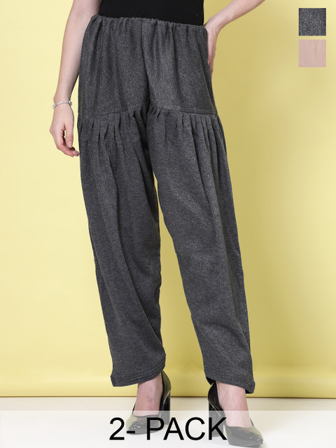 Clora Creation Pack Of 2 Woollen Loose-Fit Salwar