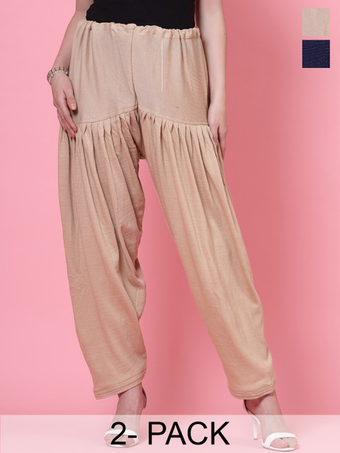 Clora Creation Pack Of 2 Woollen Mid-Rise Loose-Fit Salwar