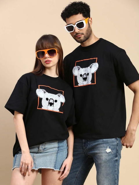 House of Koala Graphic Printed Drop Shoulder Oversized T-Shirt - Image 3