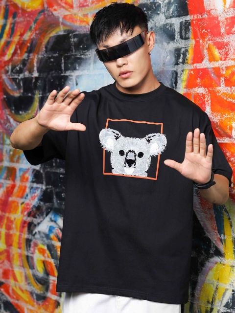 House of Koala Graphic Printed Drop Shoulder Oversized T-Shirt - Image 6