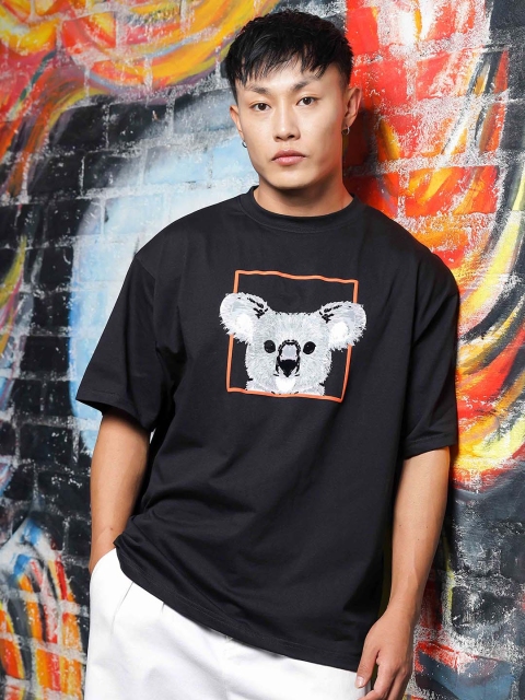 House of Koala Graphic Printed Drop Shoulder Oversized T-Shirt - Image 4