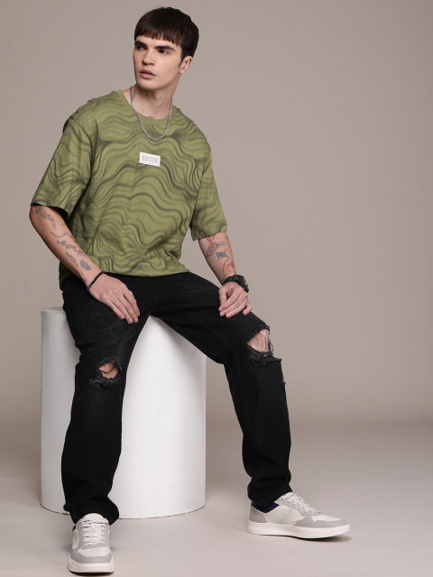 The Roadster Life Co. Relaxed Fit Dyed Drop-Shoulder Sleeves Pure Cotton T-shirt - Image 5