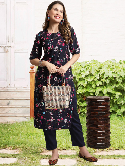 arangya Selection Of 2 Ethnic Motifs Printed Regular Kurta Set - Image 5