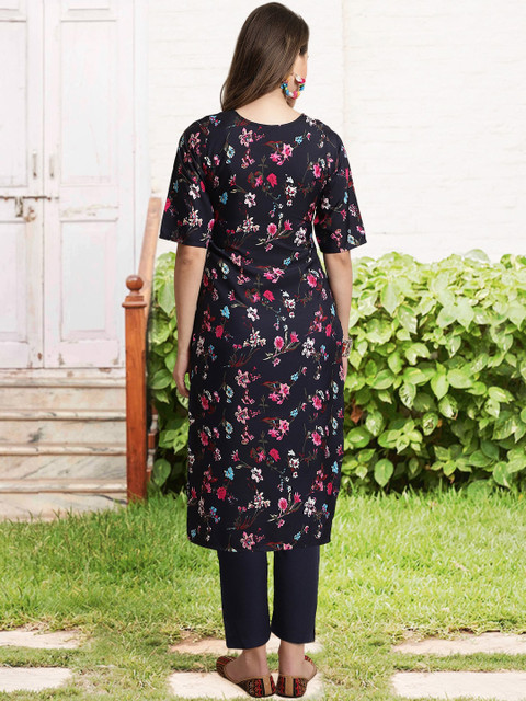 arangya Selection Of 2 Ethnic Motifs Printed Regular Kurta Set - Image 4
