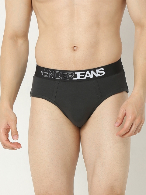 UnderJeans by Spykar Pack of 2 Basic Briefs UJNPBC055OLIVEOLIVE - Image 2