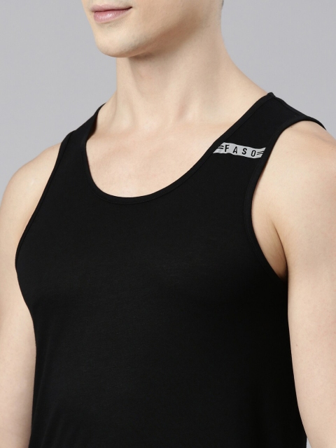 FASO Round Neck Innerwear Vests CA2001-SQ-BLACK - Image 2