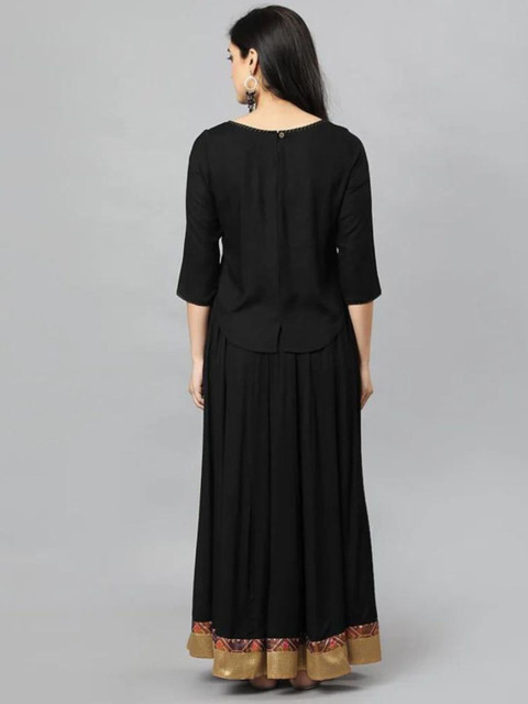 Mera Rang Solid Round Neck Top - Image 4