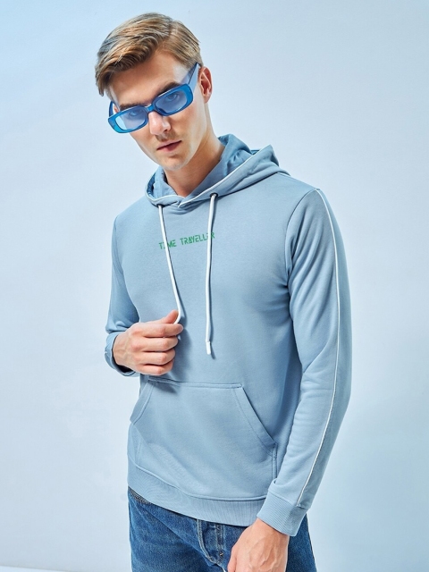 Bewakoof Cosmos Graphic Printed Hooded Cotton Pullover Sweatshirt - Image 3