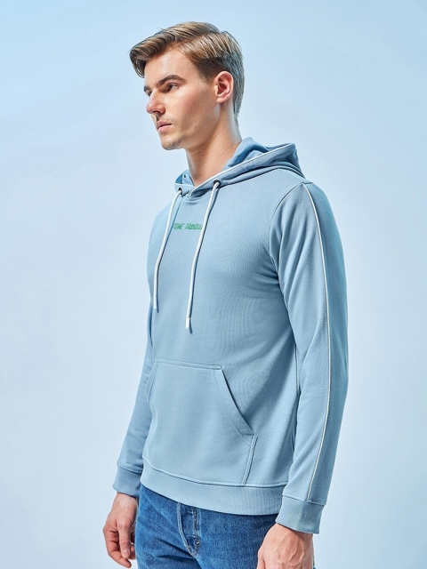 Bewakoof Cosmos Graphic Printed Hooded Cotton Pullover Sweatshirt - Image 4