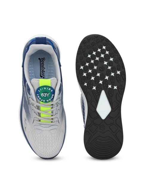 The Roadster Lifestyle Co. Women White & Navy Blue Textured Lightweight Running Shoes - Image 4