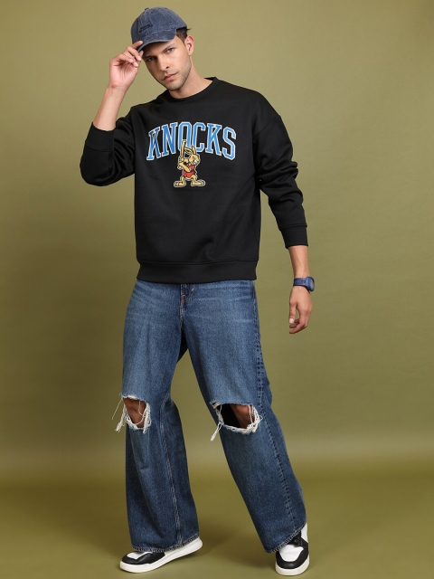 HIGHLANDER Typography Printed Drop Shoulder Oversized Pullover - Image 6