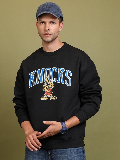 HIGHLANDER Typography Printed Drop Shoulder Oversized Pullover
