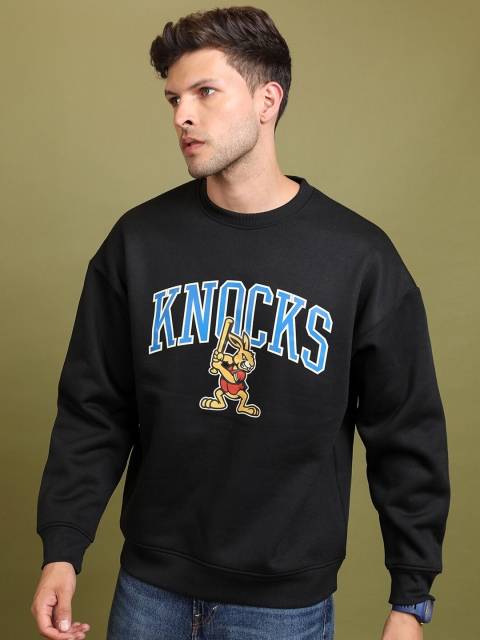 HIGHLANDER Typography Printed Drop Shoulder Oversized Pullover - Image 4