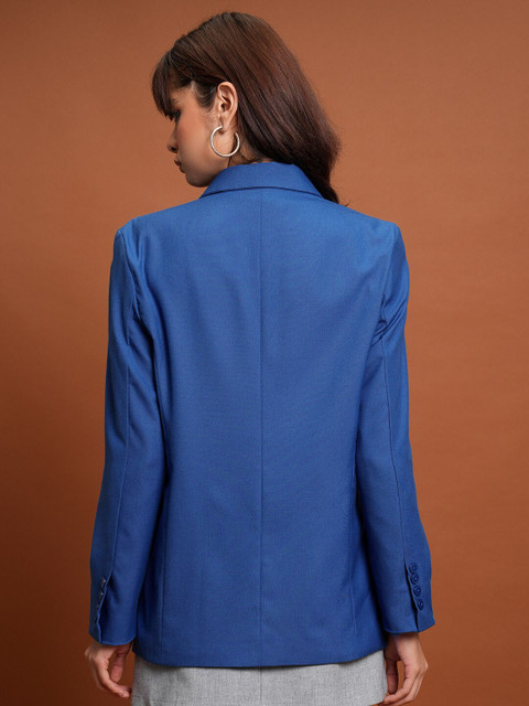 CHIC BY TOKYO TALKIES Single-Breasted Oversize Longline Casual Blazer - Image 4