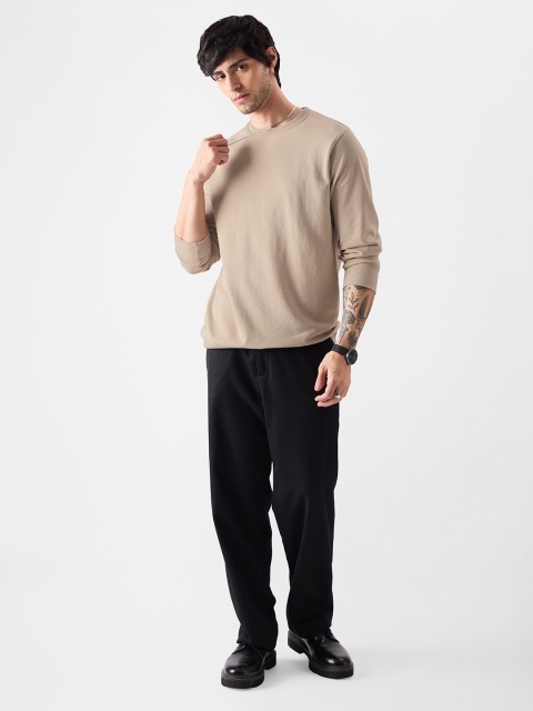 The Souled Store Taupe Long Sleeves Pullover - Image 5