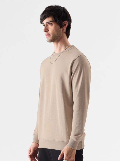 The Souled Store Taupe Long Sleeves Pullover - Image 3